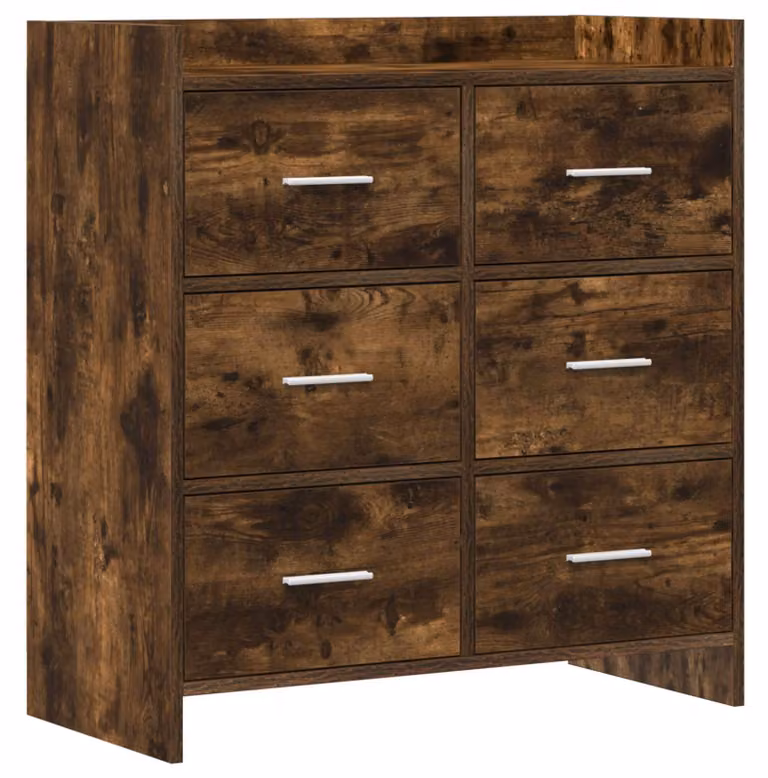 Mobiletto servitore in legno effetto noce, dimensioni 75 x 33 x 80 cm, realizzato in legno composito