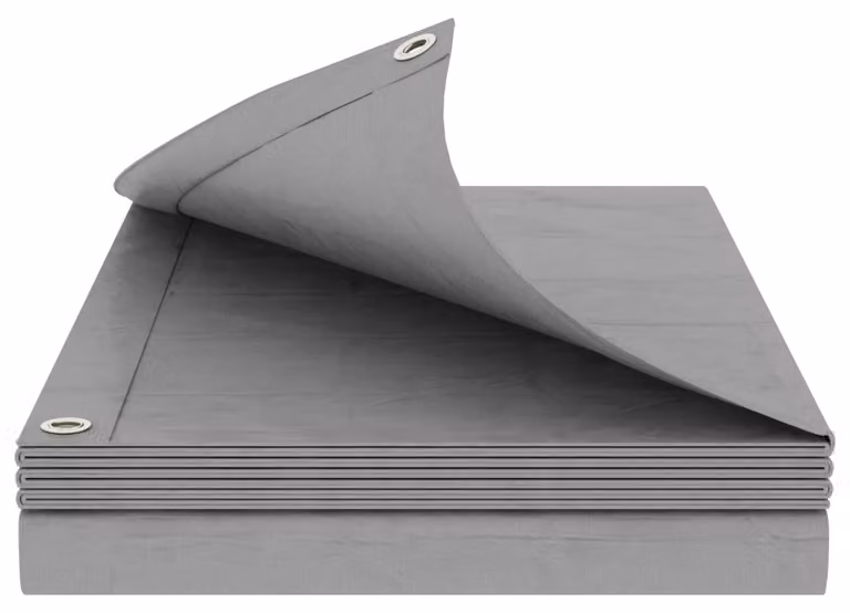 Telo in polietilene, colore grigio chiaro, dimensioni 4 x 5 metri, peso 180 g/m²