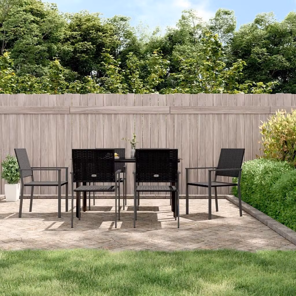 Maison Exclusive - Set da pranzo da giardino a 7 pezzi in rattan sintetico e acciaio