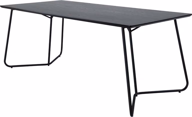 FURNLUX Tavolo da pranzo Petra Black 90cm / Hauptfarbe: Schwarz / Dimensioni: 90 x 190 x 75 cm
