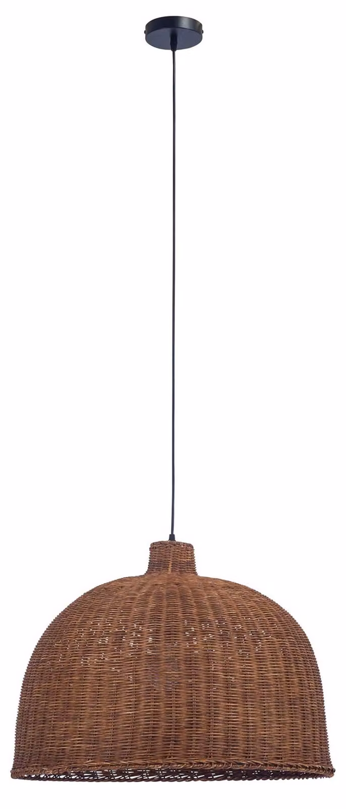 Cortic, lampada a sospensione in rattan naturale per lampadina E27
