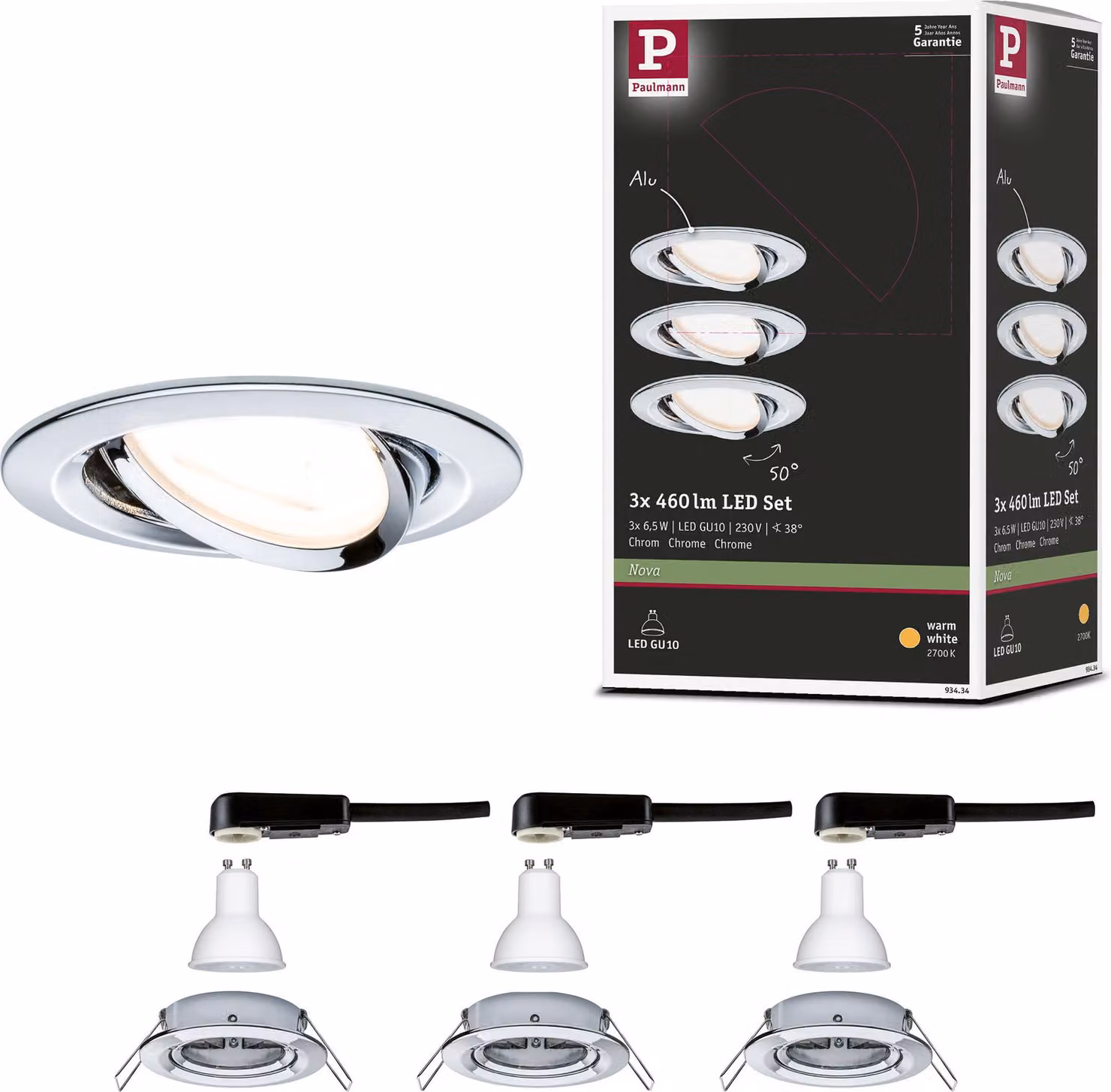 Paulmann Luce da incasso LED Nova basic set orientabile