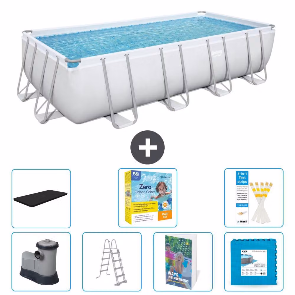 Bestway Power Steel, piscina rettangolare - 549x274x122 cm - 6 pezzi, modello S566