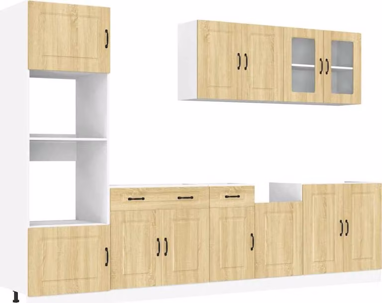 Set Mobili da Cucina 7 pz Kalmar Rovere Sonoma in Truciolato