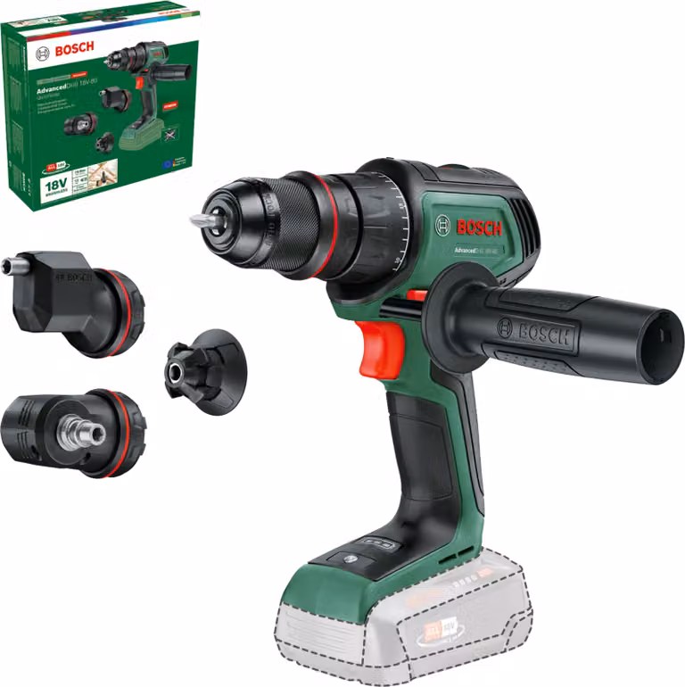 BOSCH Home & Garden 06039E2003 BOSCH Home & Garden AdvancedDrill 18V-80 QuickSnap Akku-Bohrschrauber 18,0 V, ohne Akku
