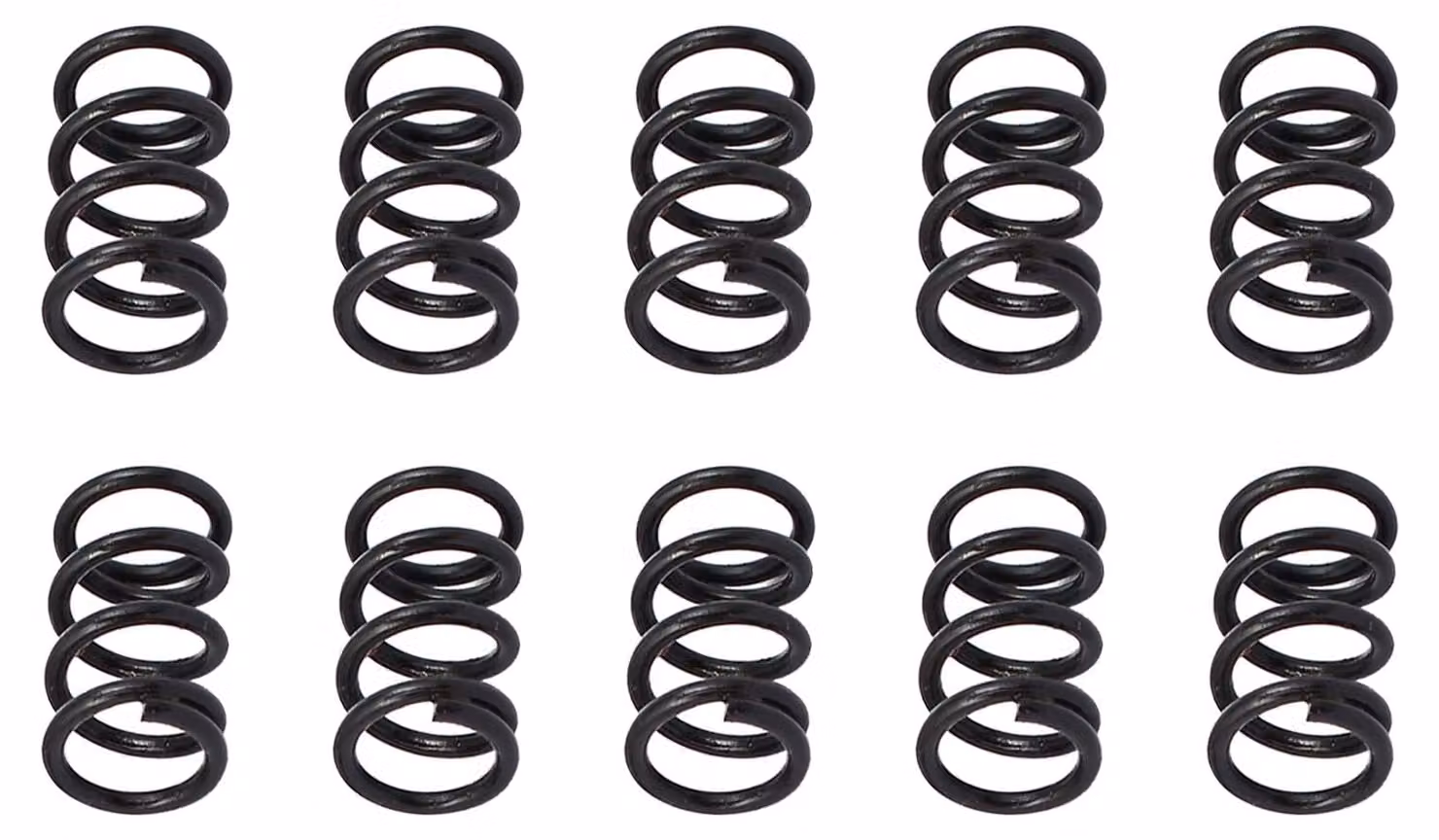 Molla a compressione, dimensioni 1,2x9x15 mm, confezione da 10 pezzi, acciaio per molle, colore nero