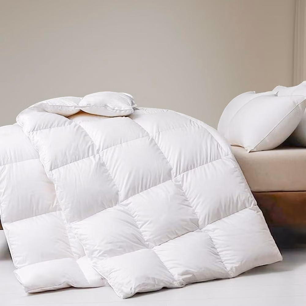 Piumino singolo 135x200 cm, adatto per tutto l'anno, 100% Cotonelogico, bianco