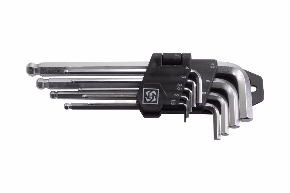 Verk 11284 Set di chiavi a Esagono con sfera 9 pezzi lungo
