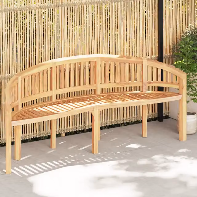 Panchina a Forma di Banana 200 cm in Legno Massello di Teak 310495