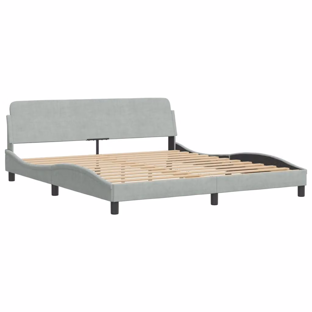 Giroletto Dover Grigio Chiaro 180x200 cm Velluto