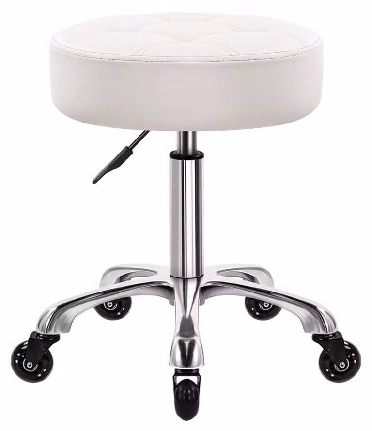 Elzusha - Sgabello girevole da scrivania con ruote, 11 cm di altezza - Sgabello regolabile in ecopelle per cucina, soggiorno, ufficio