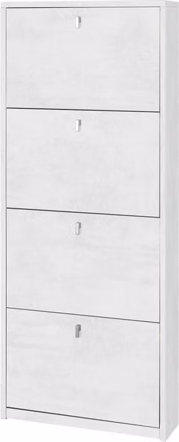 Scarpiera 4 Ante GIORDANOSHOP Bianco Opaco L: 63 cm, H: 154 cm, P: 18 cm