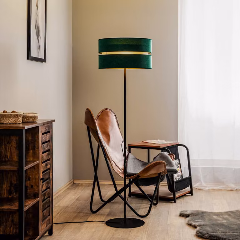 Lampada da terra Duo Duolla, Nero, Soggiorno / Sala da pranzo, Metallo, Lampada da terra