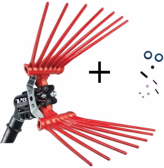 Abbacchiatore pneumatico Lisam V8 TITANIUM rosso per la raccolta delle olive professionale