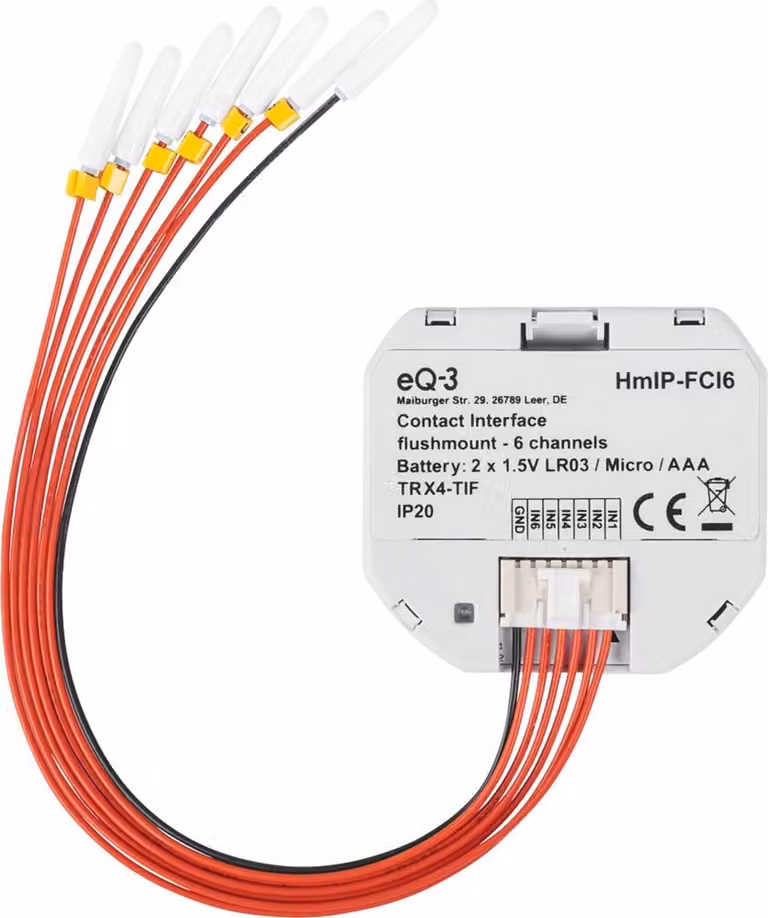 Interfaccia di contatto a incasso Homematic IP 9-gang | eQ-3 | HmIP-FCI6