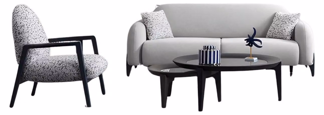Luxus Sofagarnitur 3+1 Sitzer Garnitur Sessel Sofas Sitz Polster Wohnzimmer
