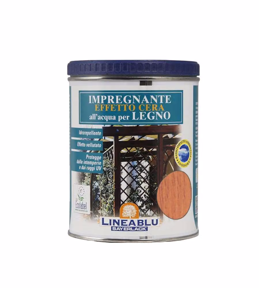 Blu Sayerlack Impregnante Effetto Cera Mogano 750 ml - Protezione UV e Intemperie