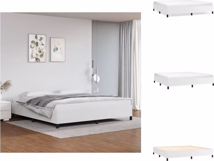 vidaXL Struttura letto bianca 200x200 cm in Pelle finta - Letti e strutture letto