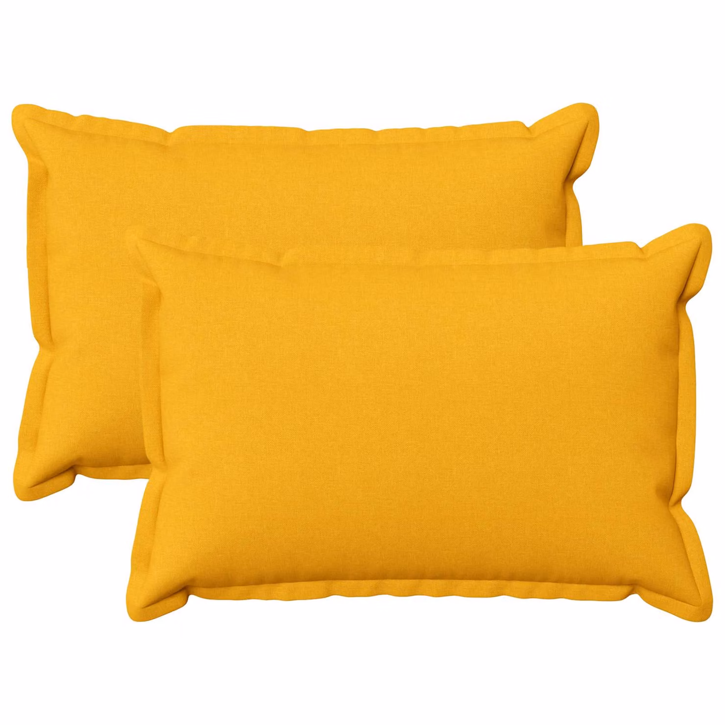 Set di 2 cuscini vidaXL HOUTEN rettangolari in lino giallo chiaro