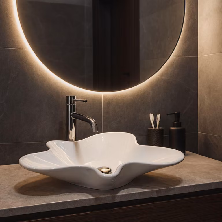 Lavabo Da Appoggio REA IZOLDA White