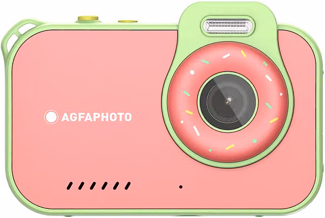 Fotocamera Digitale Compatta Agfa per Bambini, 12 Megapixel, Display a Colori da 2,8 pollici, Rosa