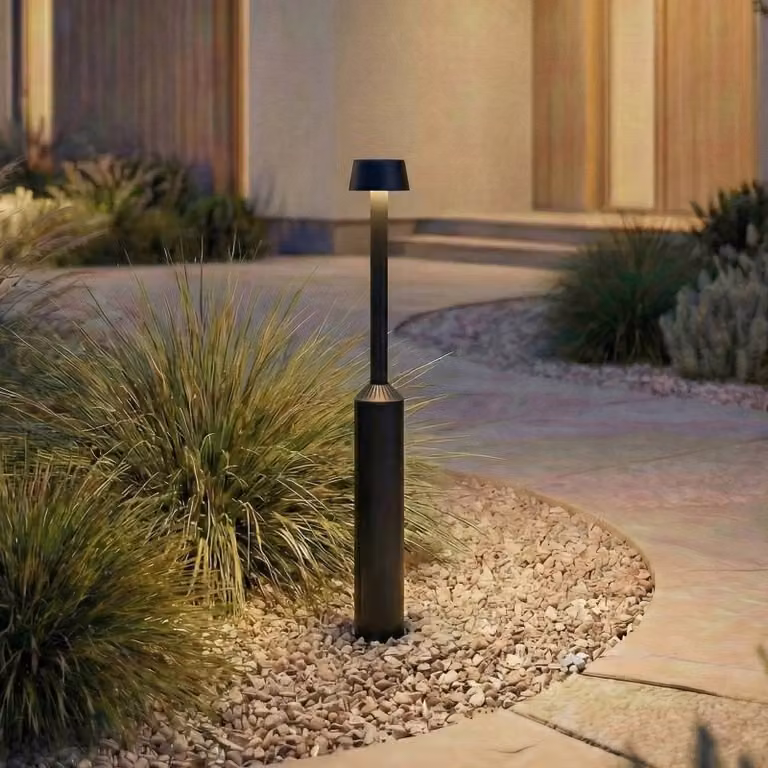 Lampioncino da giardino Tareko Lucande, Nero, Alluminio, Moderno, Lampada LED da esterni