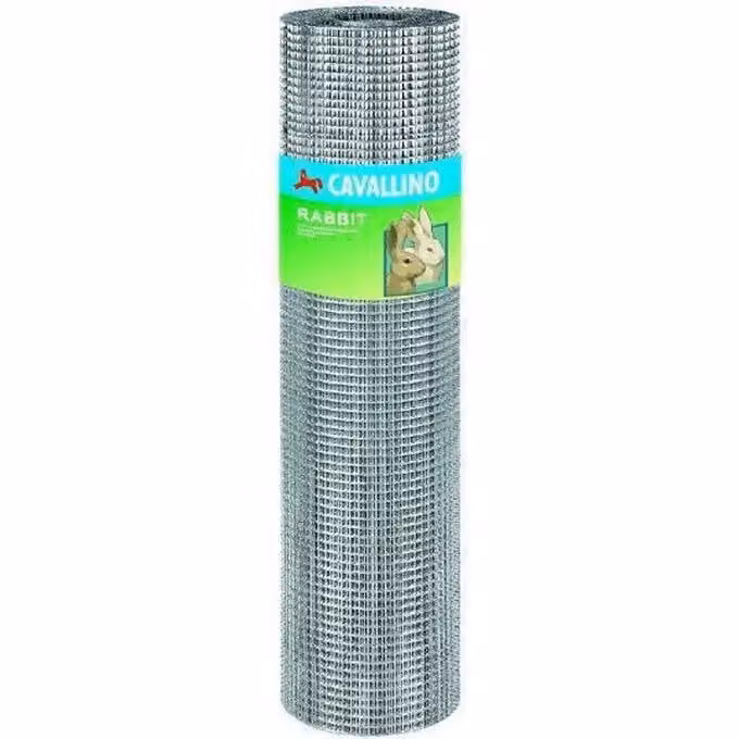 Rete Metallica Elettrosaldata Rabbit Blinky 66020 Zincata Argento Maglia 6.3x6.3 cm Filo 0.55 mm H: 100 cm Rotolo 25 mt – 2