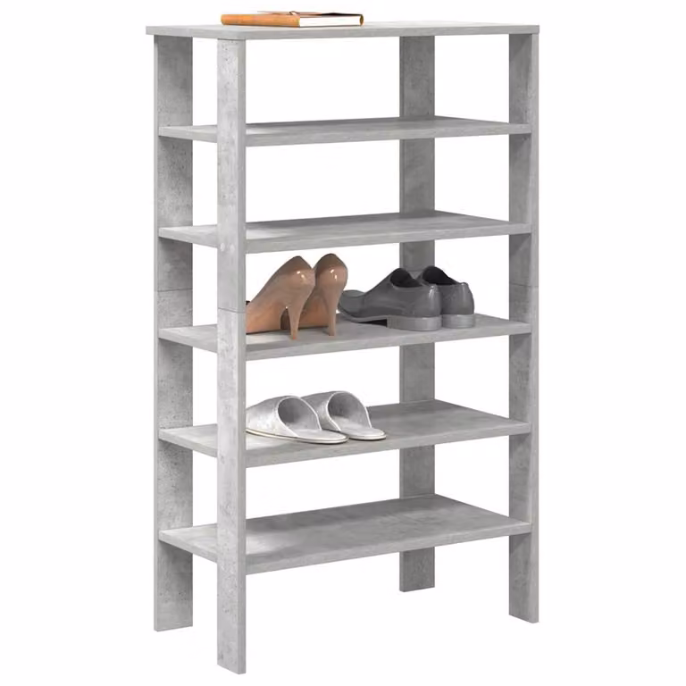 Scarpiera moderna vidaXL in MDF grigio opaco, L/P/H: 61 x 32 x 105 cm