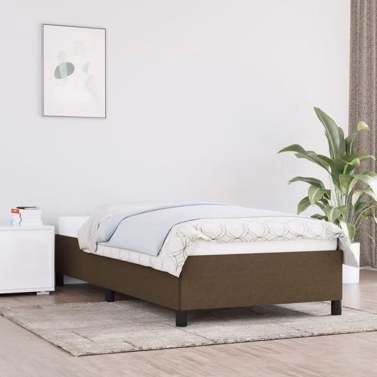 The Living Store rete marrone scuro 100x200 cm in tessuto
