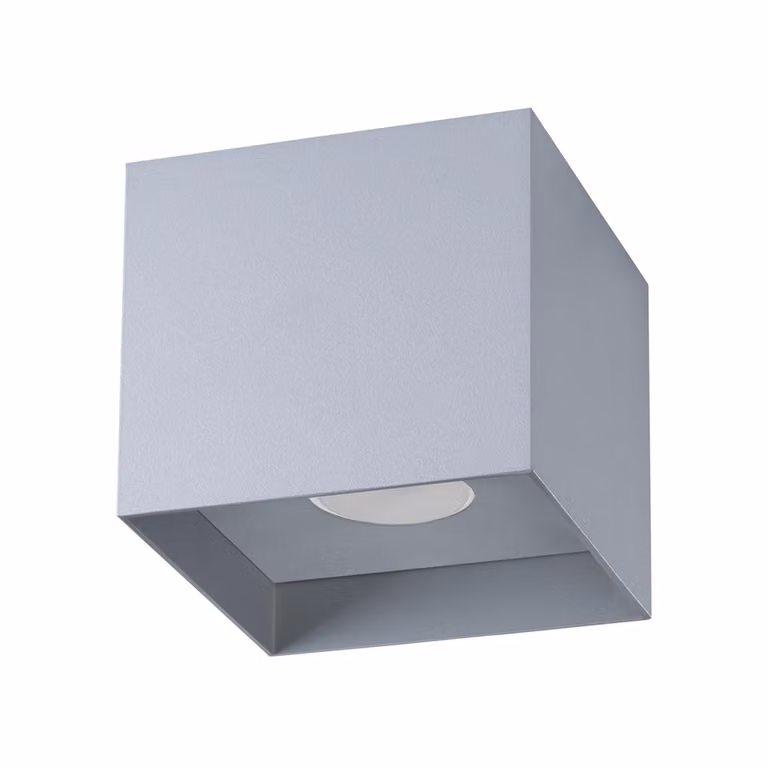 Lampada da soffitto HATI grigio 1xGU10 10W alluminio 10x10x10cm Sollux Lighting