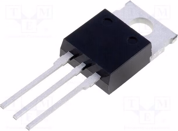 1 transistor: N-MOSFET 150 W, 60 V, 36 A, unipolare, IRLZ44PBF, transistor a canale N, THT