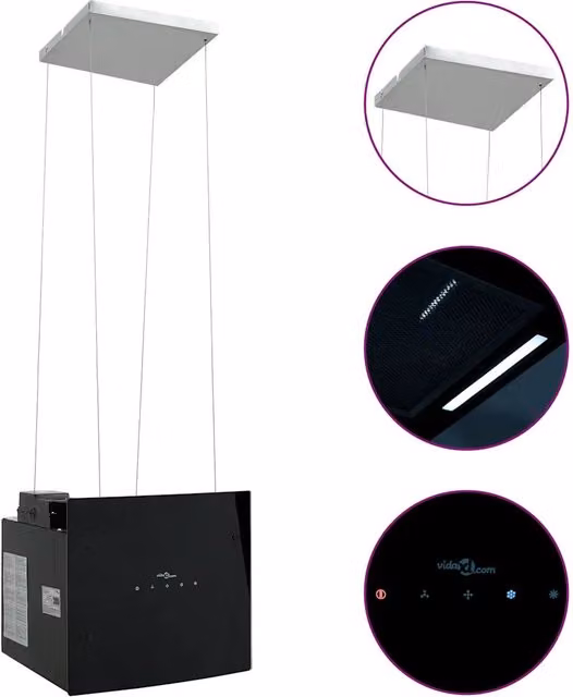 Cappa da Cucina a Isola con Sensore Tattile LCD Vetro Temperato CFW6959953