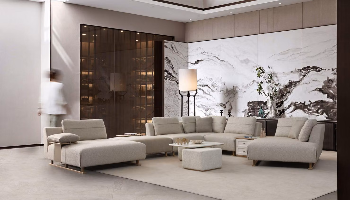 Modulares Ecksofa in U-Form – flexibel modern und komfortabel
