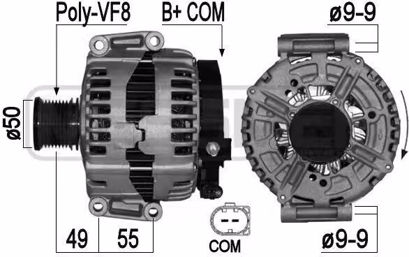 ERA 209039A Alternatore 220 A 14 V compatibile con MERCEDES-BENZ Classe M (W164), Classe S berlina (W221), Classe R (W251, V251) e GL (X164)