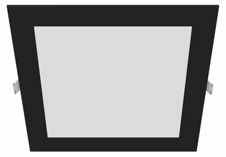 Forlight - Faretto da incasso a soffitto Easy CCT Square Recessed 300x300 in alluminio, polistirene nero, OPAL