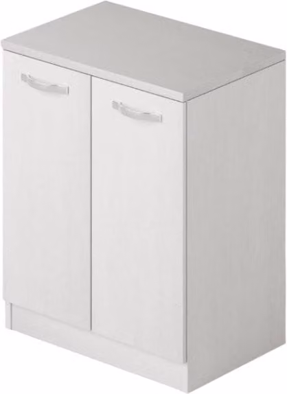 Mobile base per lavanderia e bagno IPERBRIKO con 2 ante, colore bianco, H85,5 x L71 x P50 cm