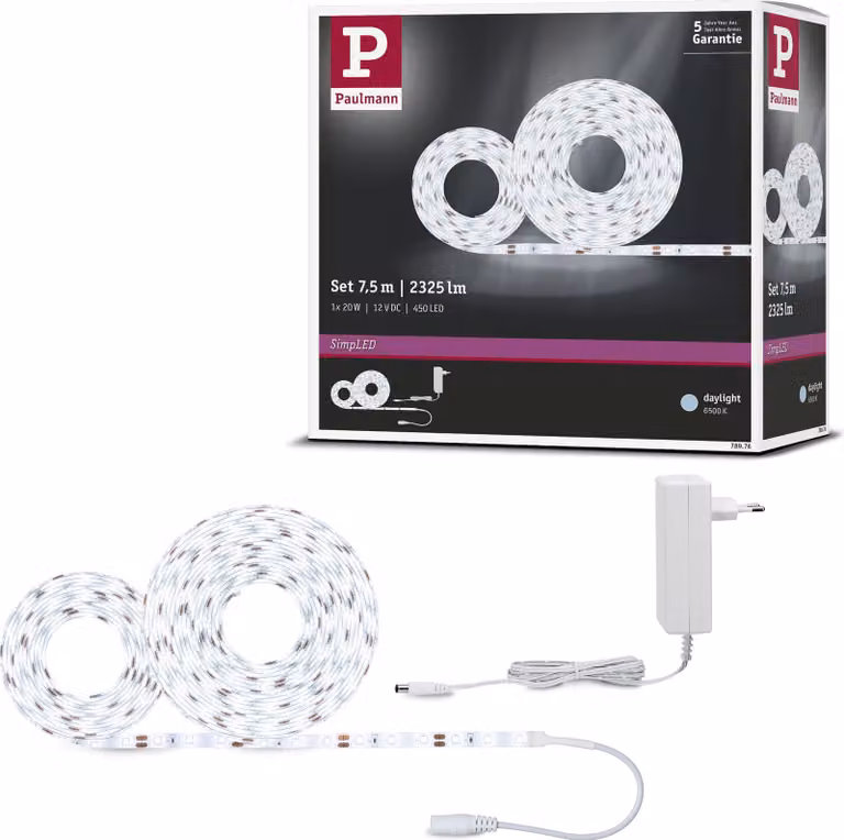 Set completo di strisce LED Paulmann SimpLED bianco luce diurna