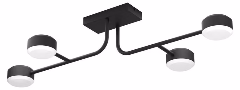 Eglo 900351 CLAVELLINA LED Plafoniera a 4 vie 4x6,8W 890x465mm Nero Bianco caldo dimmerabile