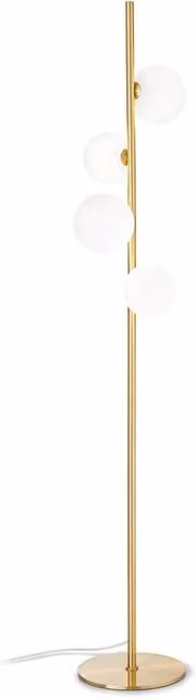Piantana Ideal Lux Perlage in Metallo e Vetro con 4 Luci G9, Disponibile in Oro, Nero o Bianco