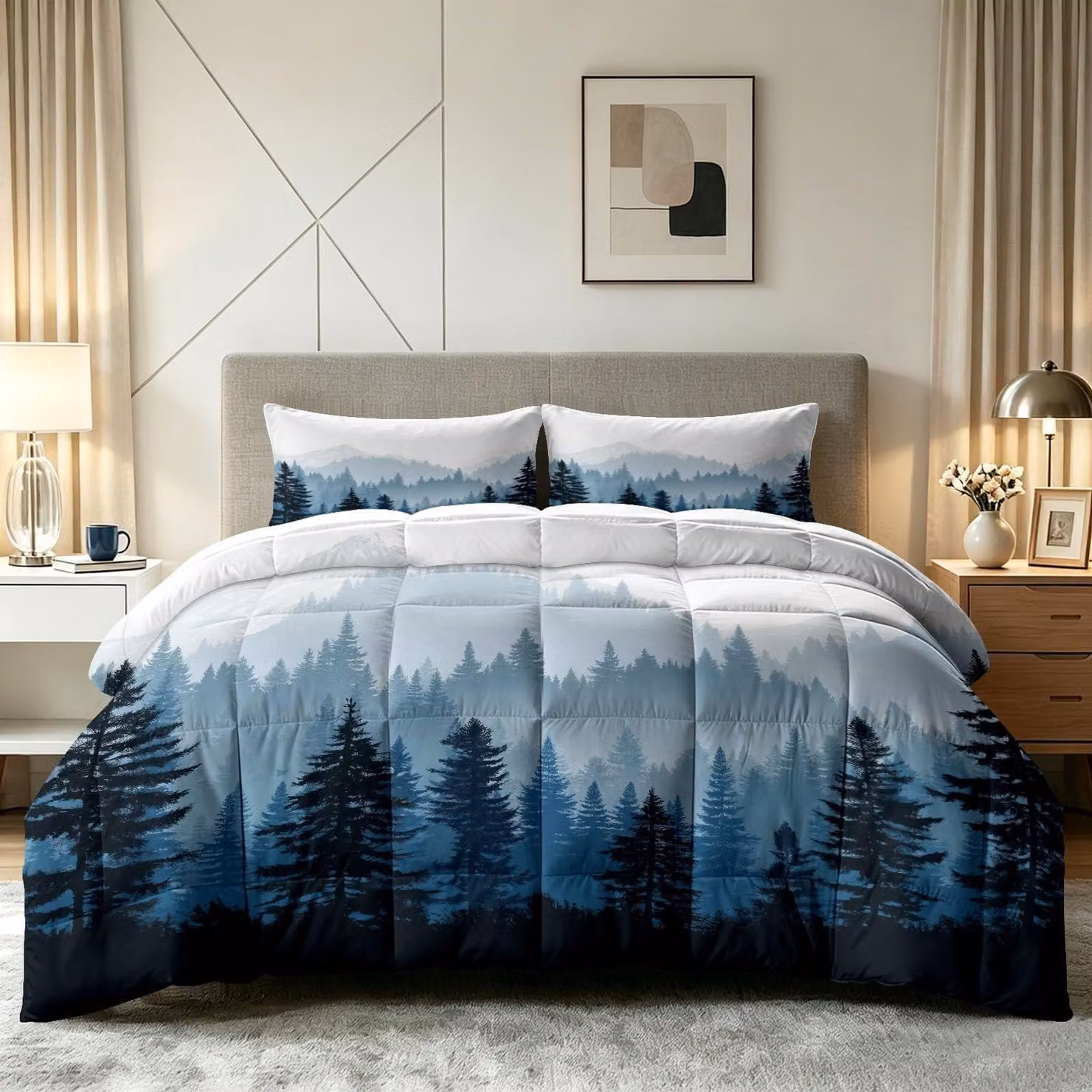 Copertura per letto "quattro stagioni" 240 x 260 cm con federe