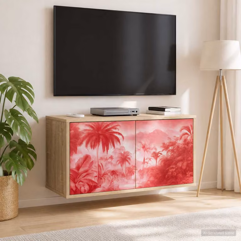 Mobile TV da parete vidaXL AACHEN in Rovere Sonoma, L 69 x P 33 x H 40 cm