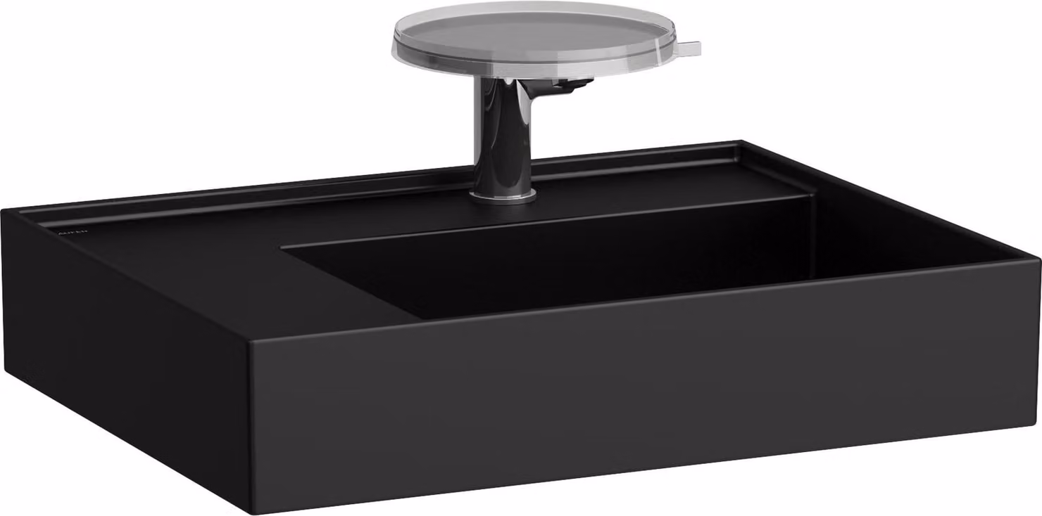 LAUFEN Kartell lavabo à poser, tablette à gauche, 2 trous pour robinet, sans trop-plein, 600x460mm, H8183357168151, H8183357168151