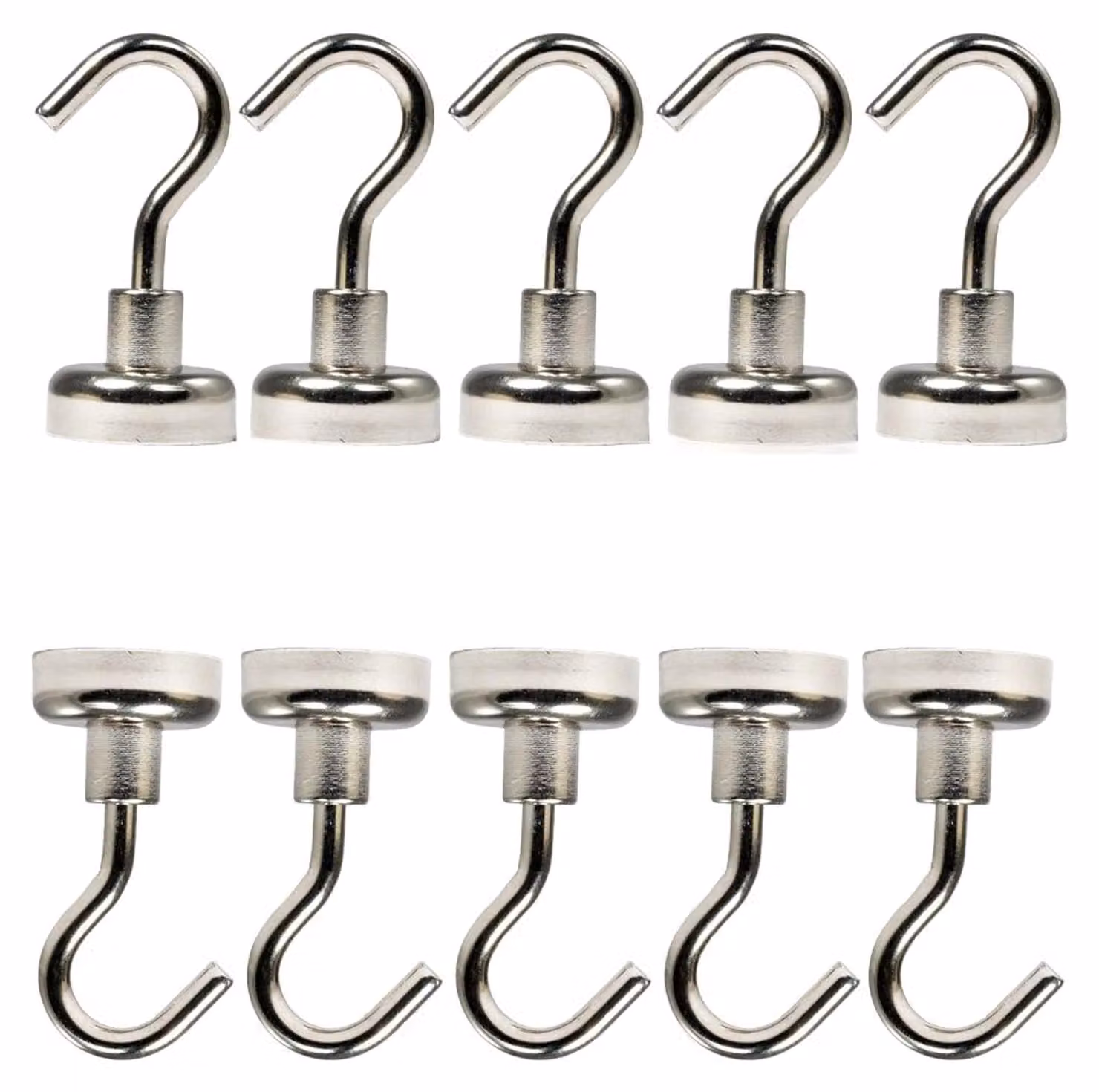 10 ganci magnetici, magneti per pentole, diametro 20 mm, capacità 12 kg, in neodimio, con filettatura M4