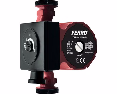 Pompa di circolazione elettrica per acqua sanitaria Ferro 25-40/180mm W0601