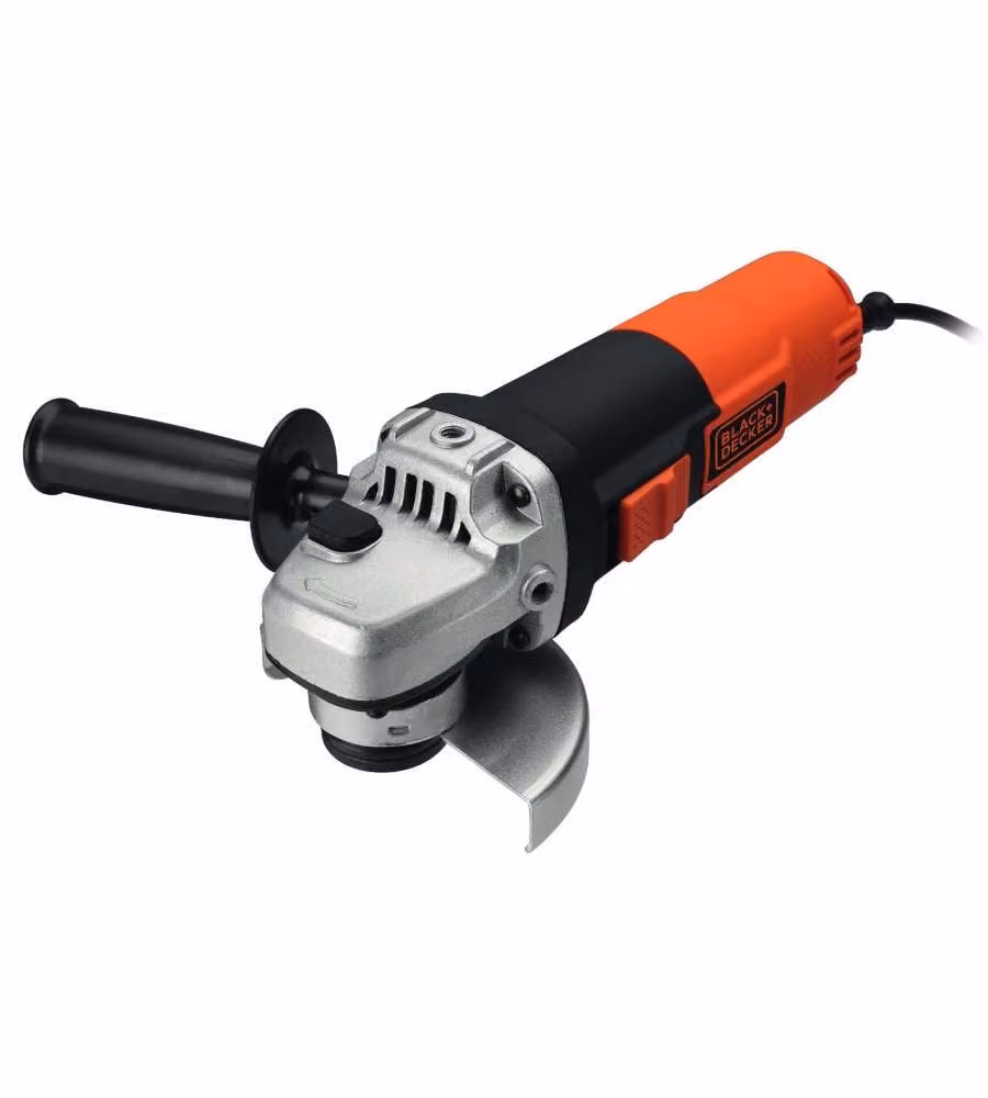 Black+Decker Smerigliatrice Angolare 900W 115mm Arancio/Nero Compatta