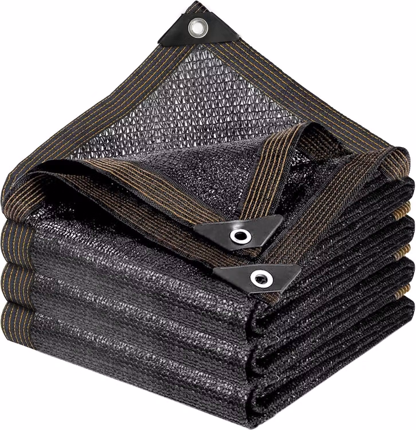 Rete ombreggiante, dimensioni 2 x 6 metri, colore nero, realizzata in HDPE, con occhielli, ideale per l'uso in giardino