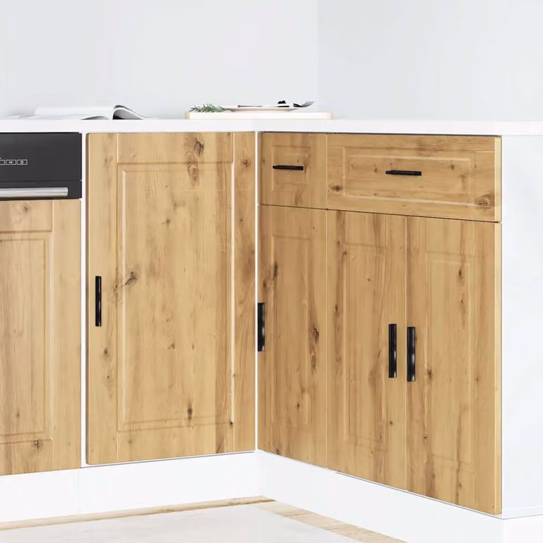 Base da cucina moderna vidaXL in legno e MDF marrone con ante a battente