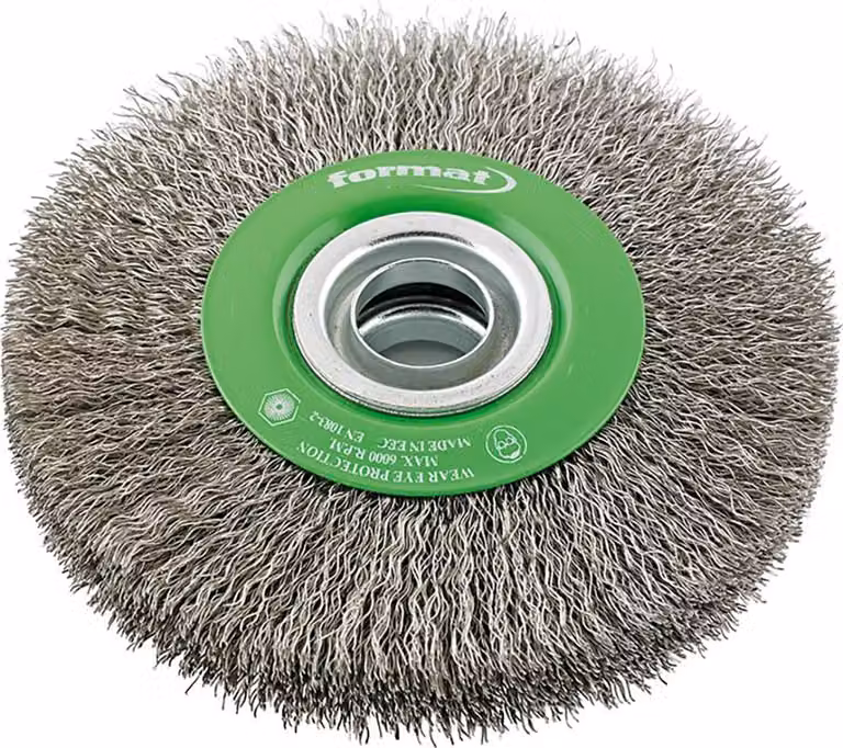 Spazzola rotonda in acciaio inossidabile, dimensioni 200x30 mm