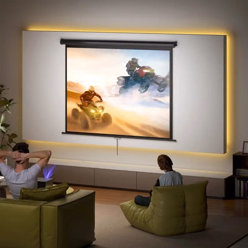 Schermo per proiettore HD 4K bianco con formato 4:3, dimensioni 171 x 128 cm (84 pollici) – 2