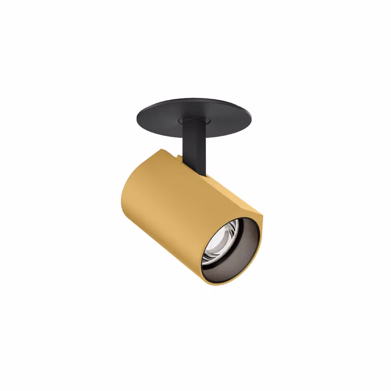 Wever & Ducré Lighting WEVER DUCRÉ Faretto LED da incasso Ceno 1.0 oro/nero 927 finitura foglia, Ottone / Oro, Soggiorno / Sala da pranzo, Alluminio, Moderno